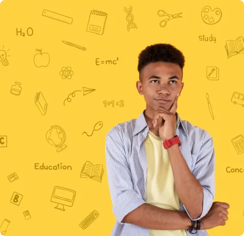 Student receiving guidance