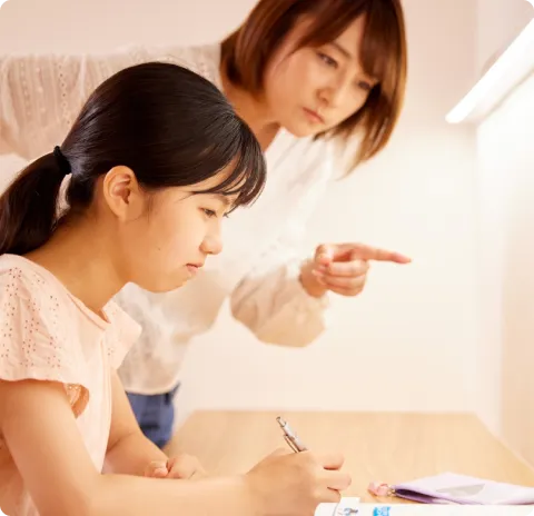 Student receiving guidance